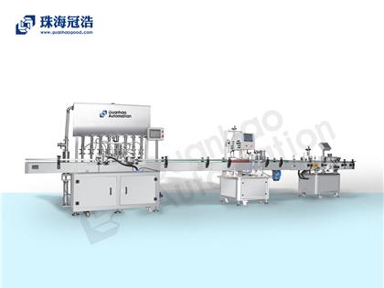自動化膏體、液體灌裝、旋蓋、貼標生產(chǎn)線